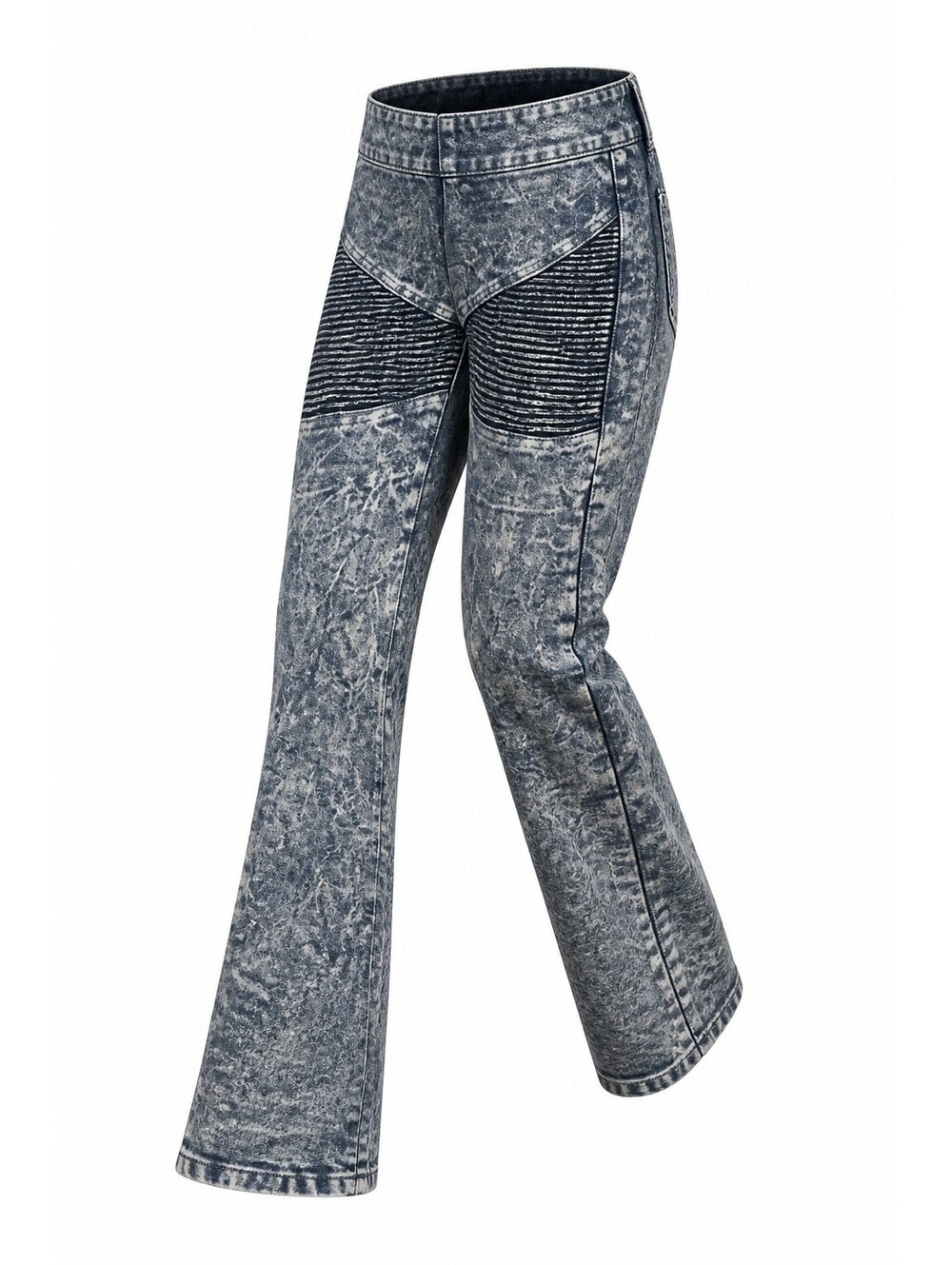 Steve & Barry's Womens 14L Acid Wash Jeans with Ribbed Detailing